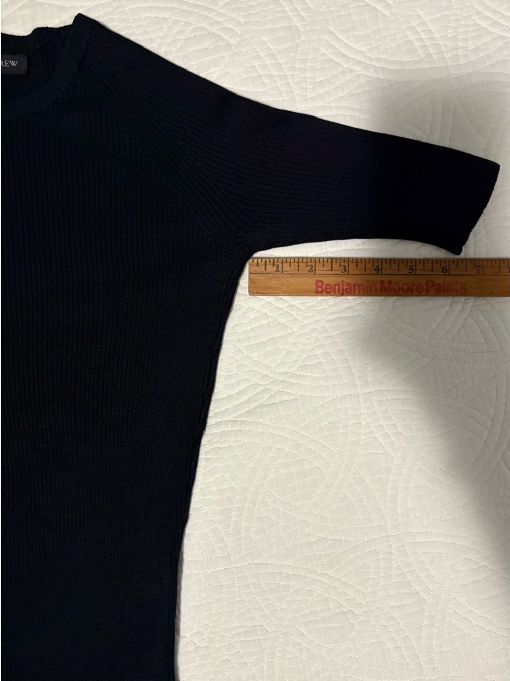 J. Crew Black Silk* Ribbed Top XS* - Picture 7 of 8